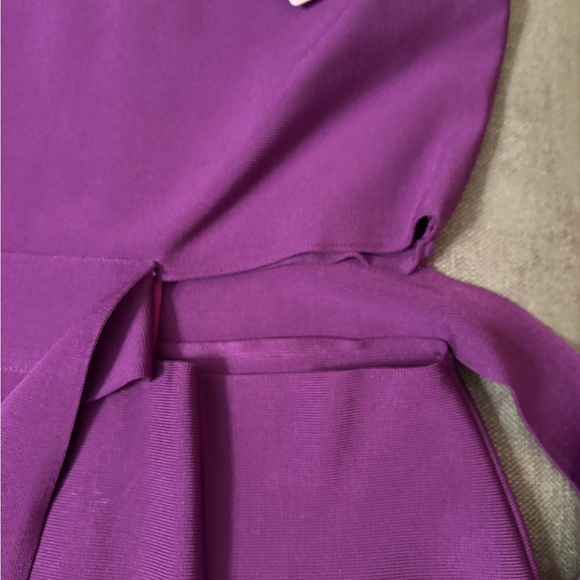 Purple Bandage/Spandex Cocktail Dress with Cutouts - Picture 1 of 6